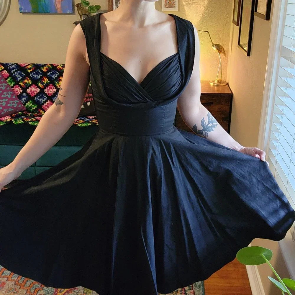 Trashy Diva Black Pinup Dress Size 2 - Picture 1 of 5